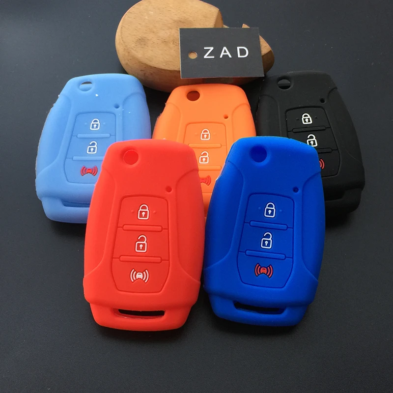3 buttons Interior Accessories silicone car key cover case for Ssangyong Tivoli Rexton Korando C Keyless key case cover key case