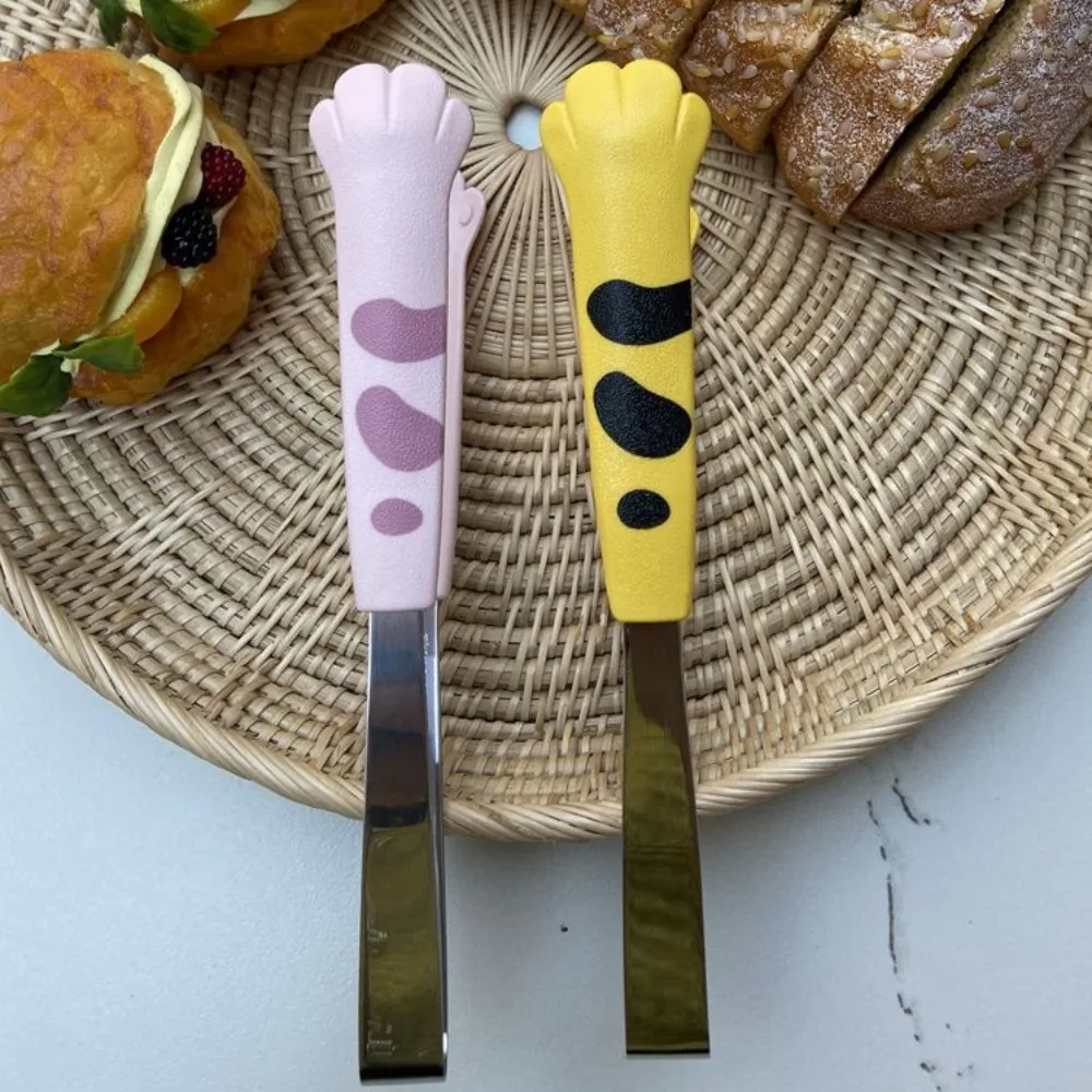 Japanese-style Cute Cat's Paw Stainless Steel Food Clip,Cheap Handling Stock Baking, Ramen Noodle Wrap,Dessert Tools,Barbecue