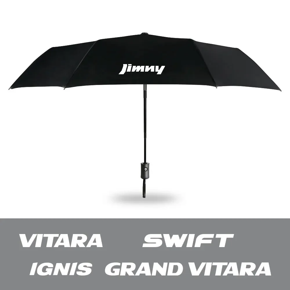 Für Suzuki SX4 Swift Ignis Alto Jimny Samurai Baleno Vitara Grand-Vitara Vollautomatischer dreifach faltbarer Regenschirm Autozubehör – Detail 1