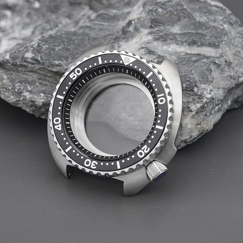 Mod 6105 Turtle Abalone Diving Cassa Dell'Orologio Da Uomo Con Movimento Seiko Nh36 Nh35 200M Resistenza Impermeabile Custodia Trasparente Posteriore