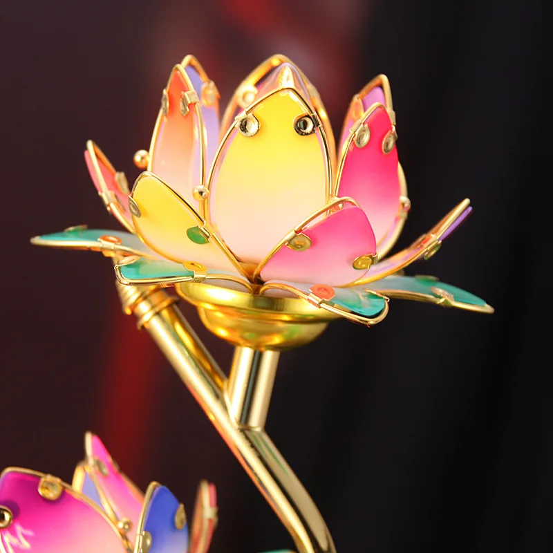 Lotus Lamp Buddha Front Light Supply Lamp S-shaped Lotus Lamp Buddhist Lamp Height 61cm Temple Home 2