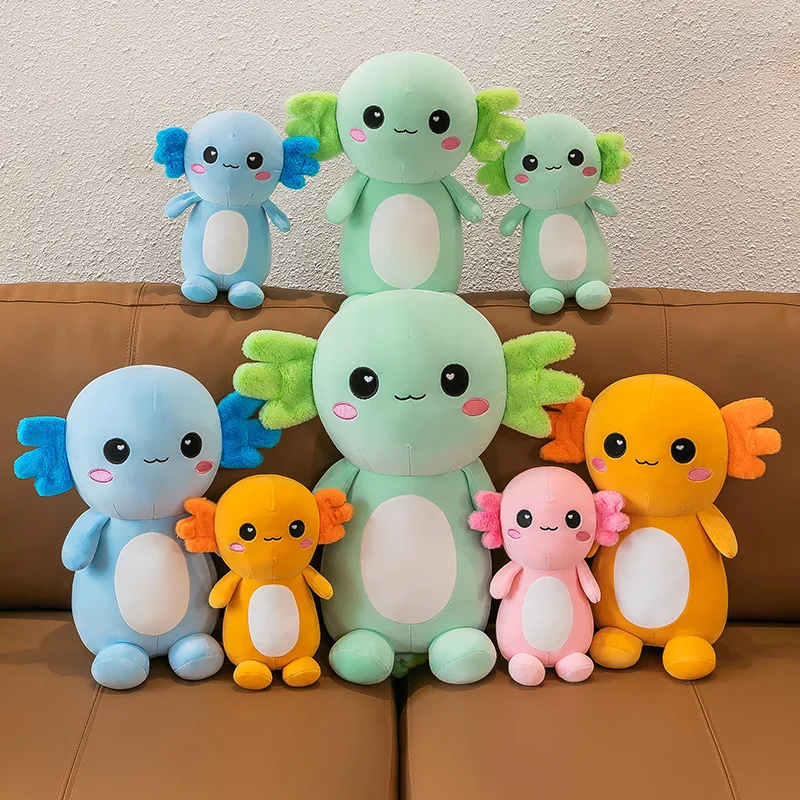 

Плюшевая игрушка Kawaii Axolotl, мягкое животное, аксолотл, рыба, плюши, фигурка, кукла, саламандра, длинная подушка, подушка, динозавр, подарки для детей