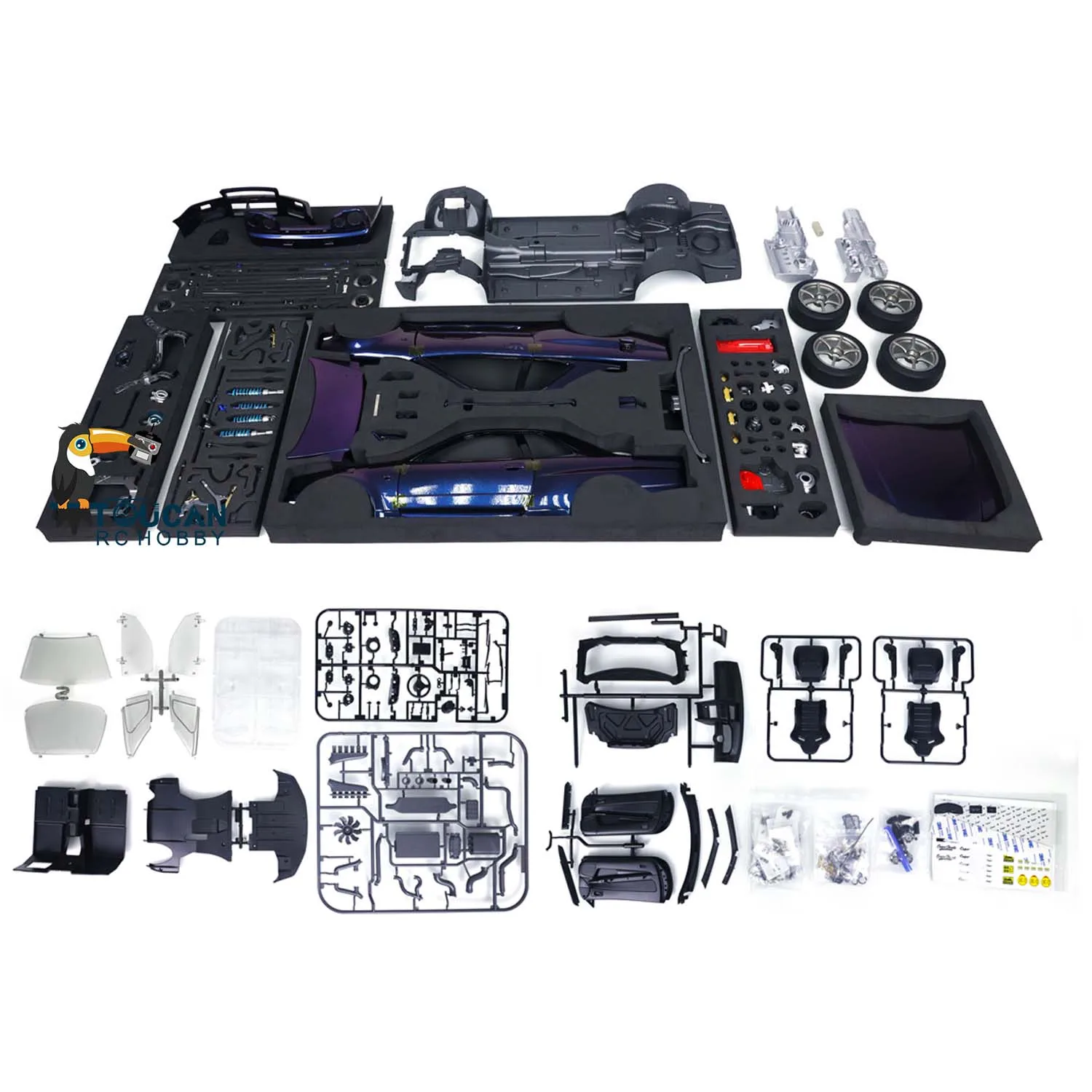 1/8 Capo R34 RC Racing Car Model Radio Control Drifting KIT W/O Electrical Parts 2-Speed Gearbox Vehicle Truck Model TH22097 3