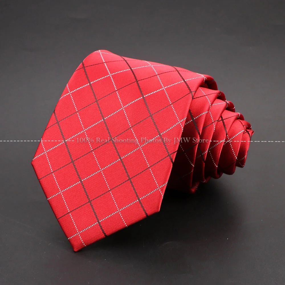 New Design Wedding Men Tie Red Solid Striped Paisley Flower Neckties For Men Business Groom Collar Accessories Gift