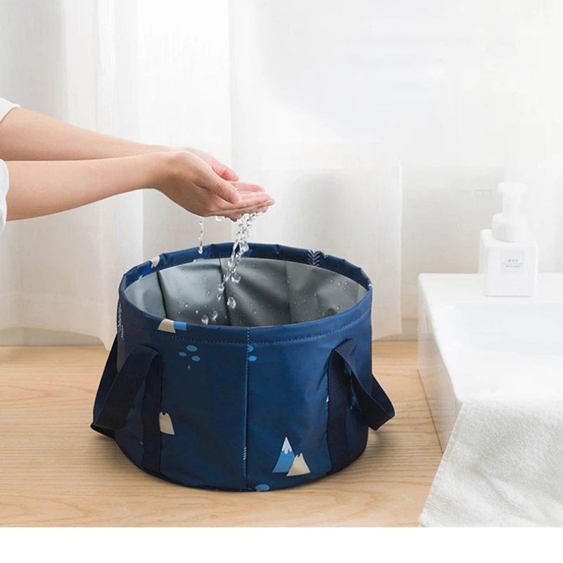 

Foldable Foot Bath Barrel Folding Basin Portable Wash Foot Basin Bucket Foot Bath Bag Washbasin Travel Outdoor Supplies