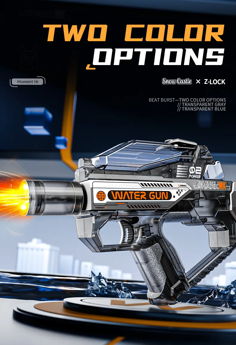 Electric Water Gun Fully Automatic Pistol With Led For Outdoor Play_voghion.com