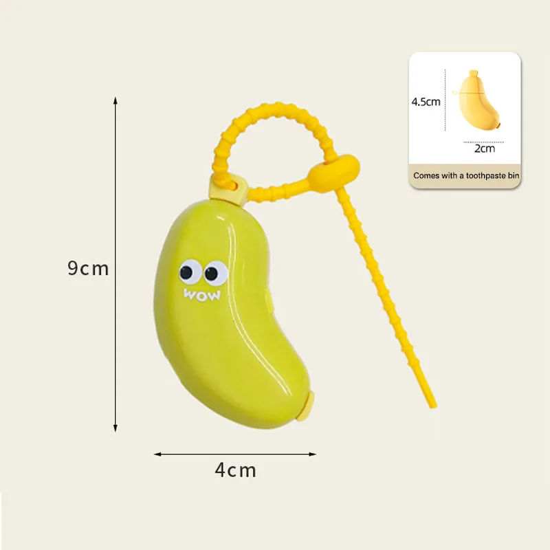 Charming Portable Travel Toothbrush Protective Cap - Banana Design Brush Case