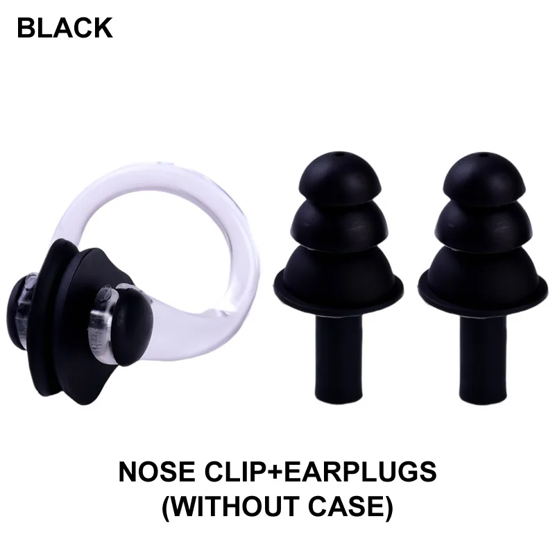 1 Set Waterproof Soft Silicone Swimming Earplugs Nose clip Ear &…