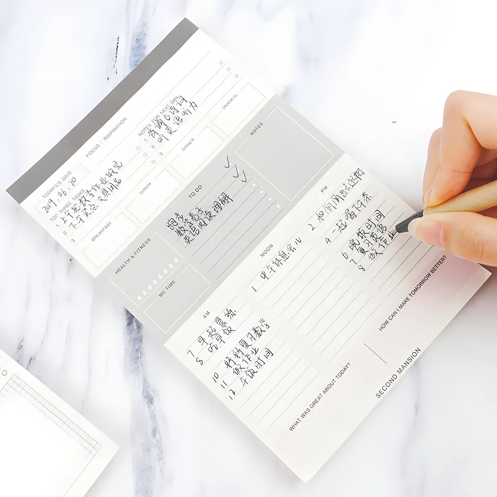 Time Table Management Planners Daily Weekly Month Memo Pad To Do List Check Notebook Note Agenda Notepad Stationery Work Plan A5