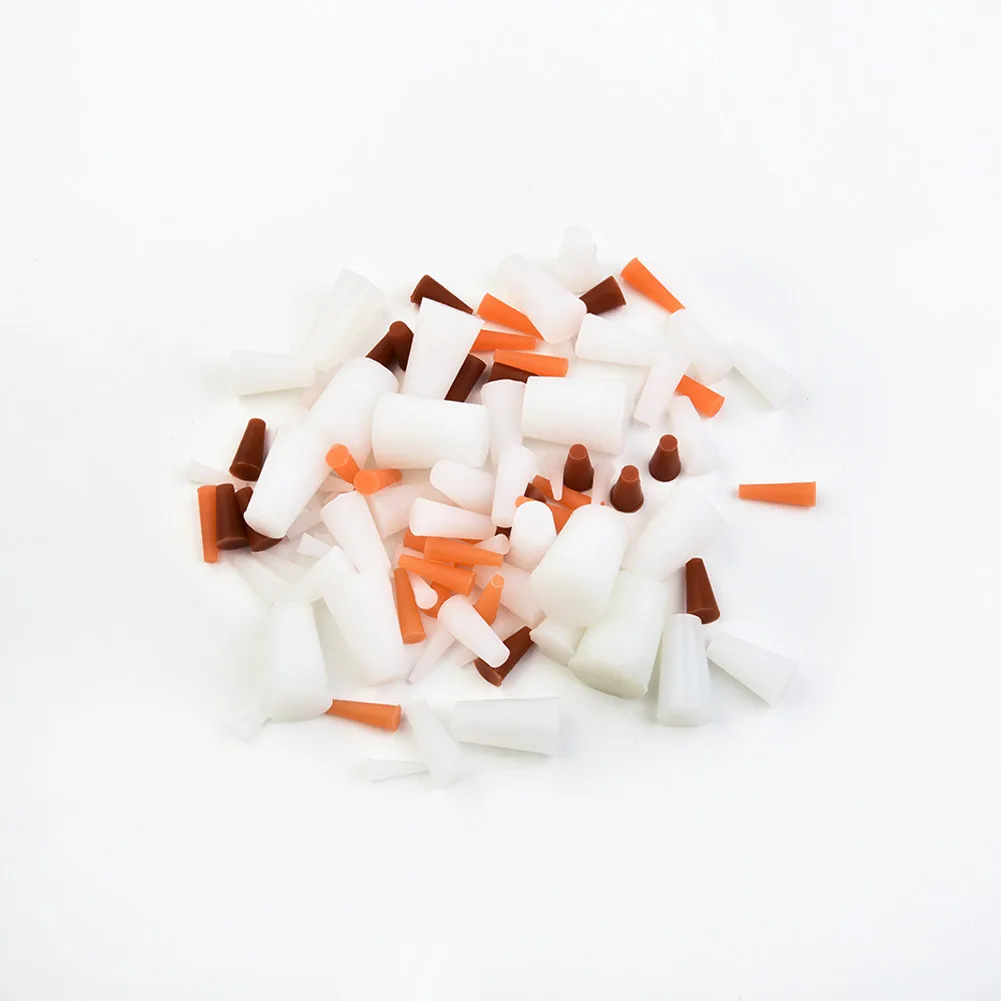 

100pcs High-Temperature Silicone Plugs: Durable, Reusable, Versatile Uses In Shop, Home, And Lab Car Wash