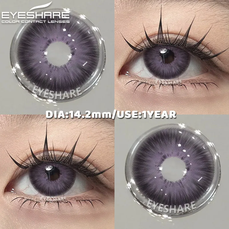 EYESHARE Natürliche farbige Schüler für Augen, 1 Paar schwarze Linsen, kosmetische blaue Schönheitslinsen, graue Augenkontaktlinsen, grüne Colorcon-Linse – Detail 11