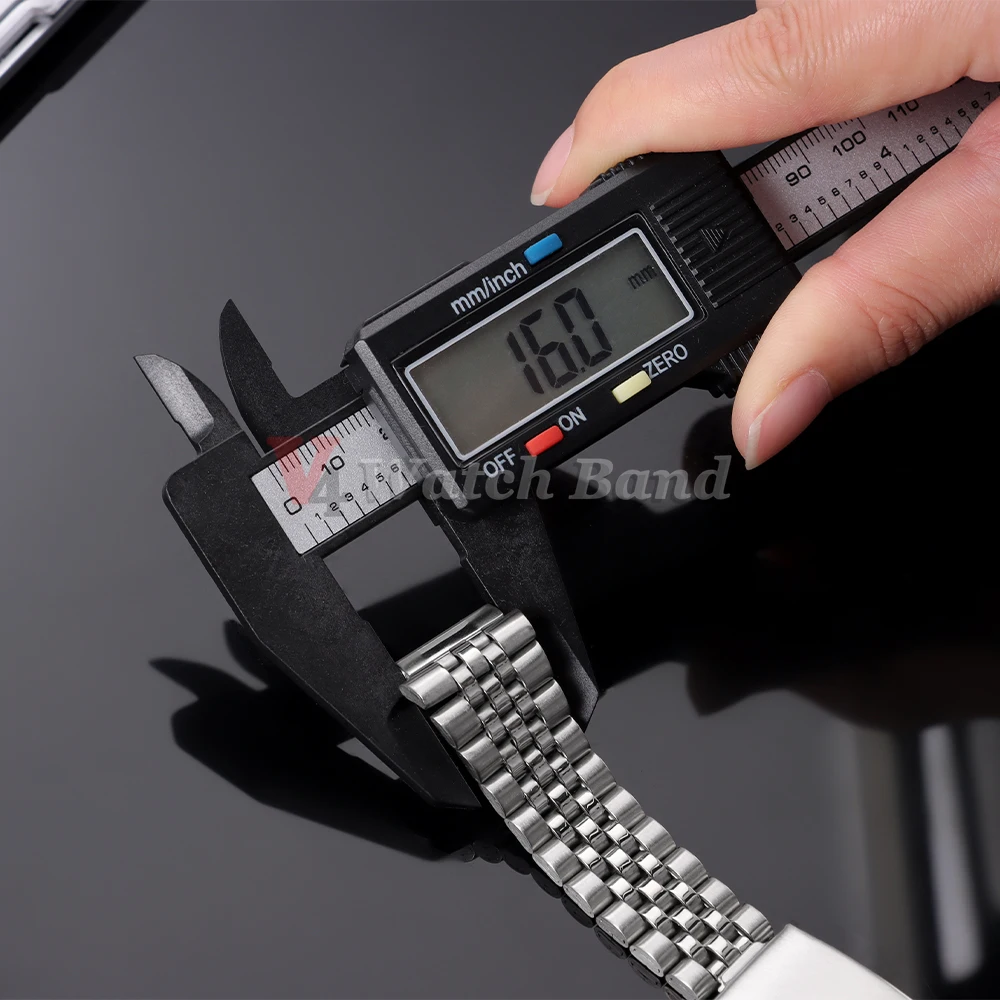 Stainless Steel Universal Watch Strap - Elastic Connector Bracelet with Folding Buckle