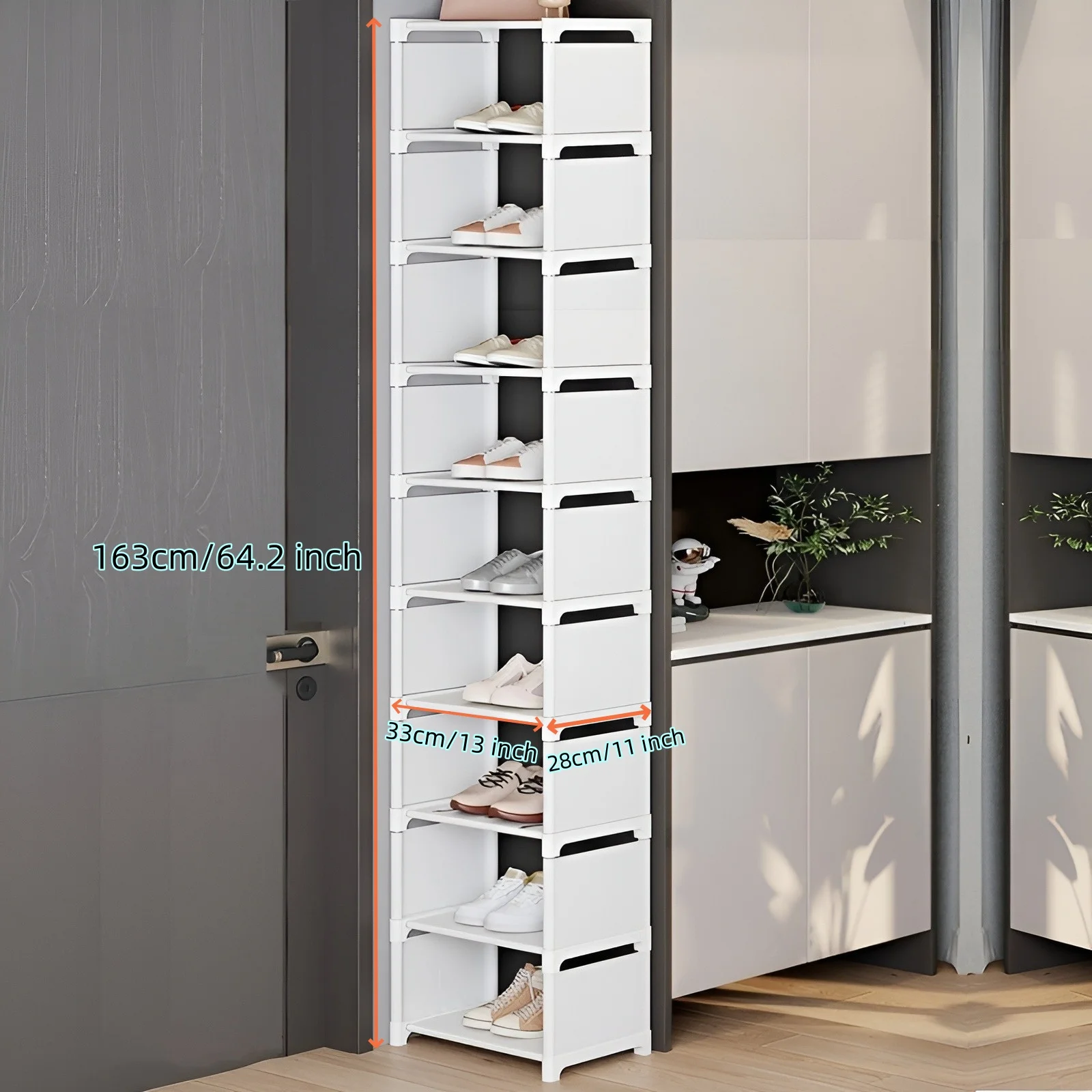 Simple Shoe Rack 6-10 Tiers High Capacity Easy Assembly for Entryway Hallway Living Room & Dorm for Shoe Rack Shoe Organizer Shoe Cabinet