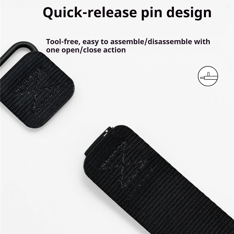 Versatile Hook & Loop Nylon Watch Strap - Quick Release Sport Band