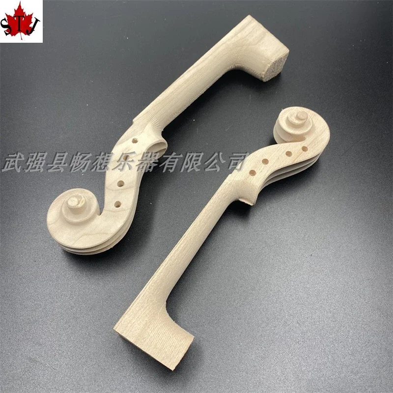 Viola Head Neck 1pcs carved maple white 15".15.5".16".16.5" Viola parts fittings