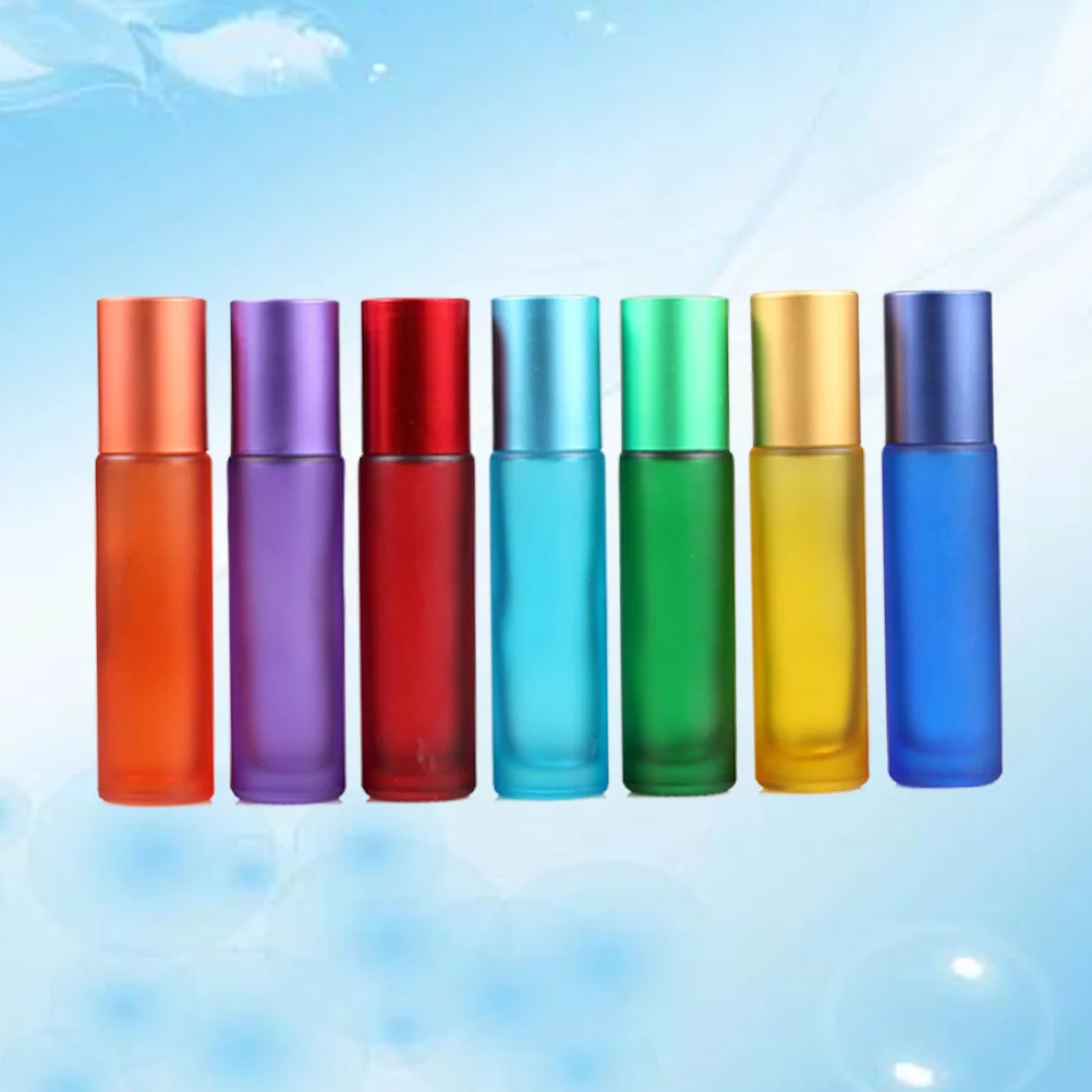 

7Pcs 10ml Dull Polish Perfume Bottle Roll-on Bottles Glass Bottles Colorful Subpackaging Bottle Random Color