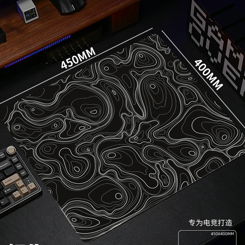 لوحة ماوس ألعاب زجاجية ضوئية XXL سطح مقسى كبير الح...