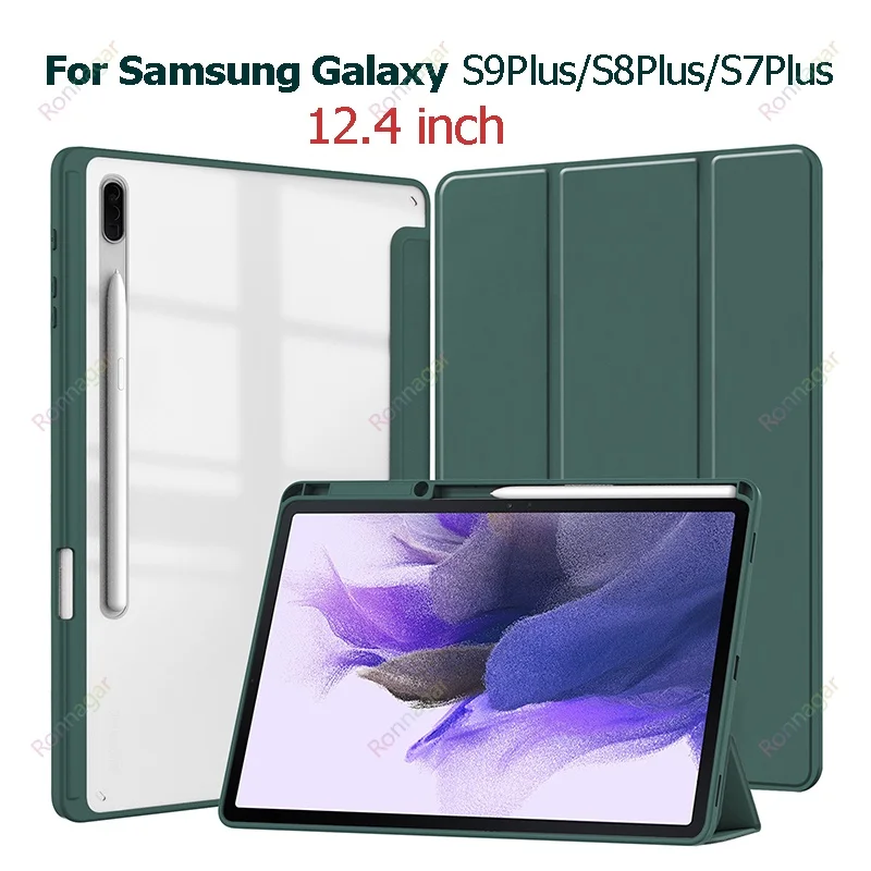 

Acrylic Tablet Case For Samsung Galaxy Tab S9 Plus 12.4 SM-X810 SM-X816B/ S8 Plus 2022/S7 FE 2021/S7 Plus Transparent Back Shell