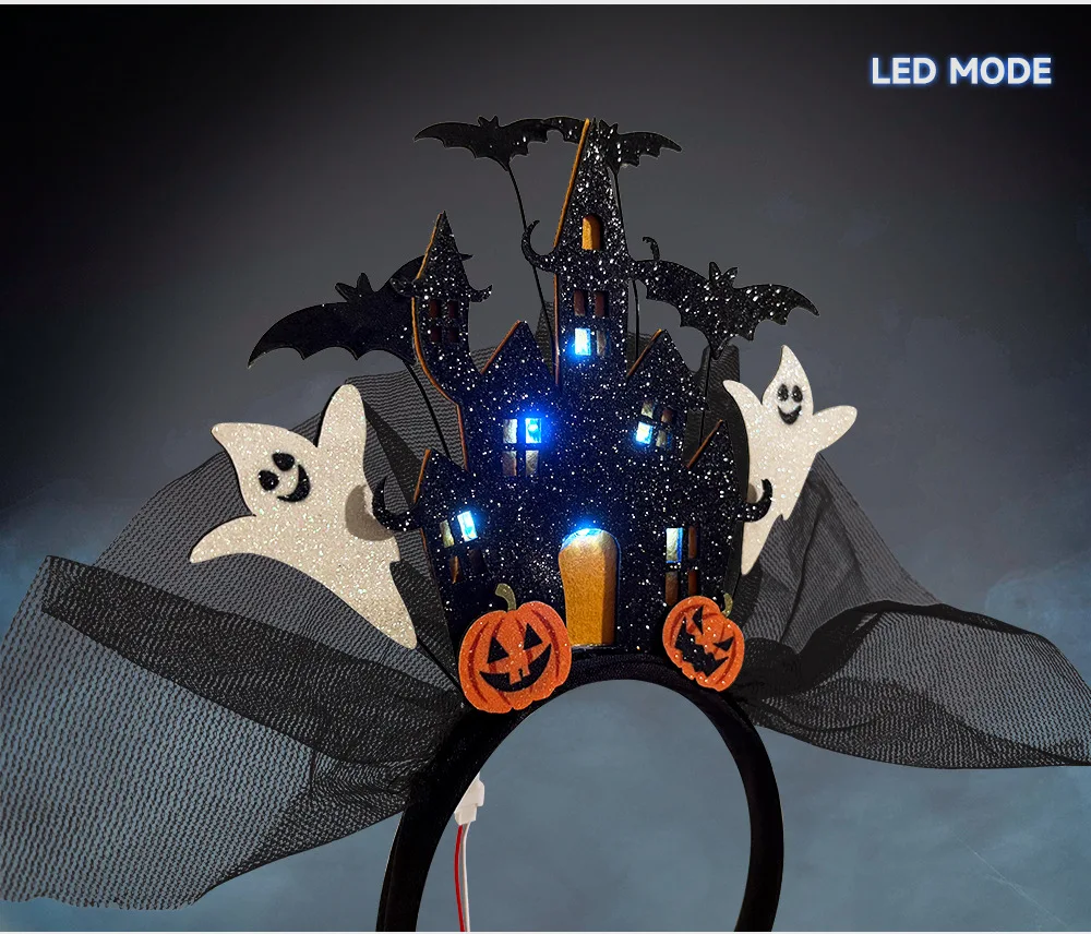 Festive Castle Hairband with LED Lights