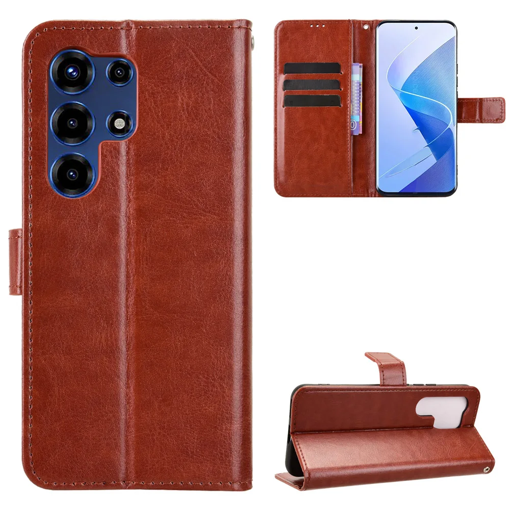 Ultra Luxury Leather Flip Wallet Phone Case with Stand and Card Holder