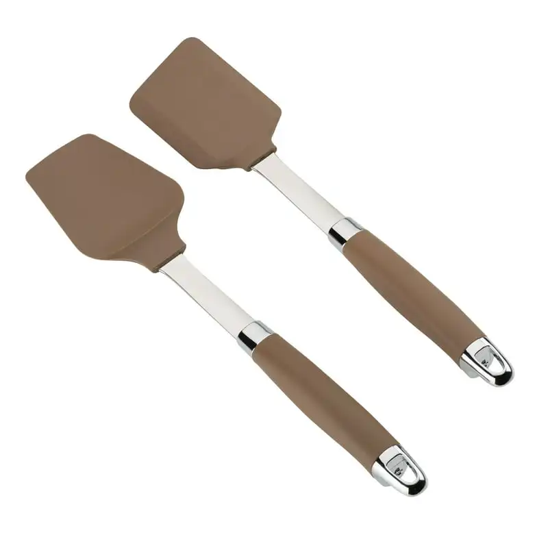 

Tools and Gadgets Nonstick Spatula Spoonula Utensil Set, 2-Piece, Bronze Silicon kitchen utensils Spatula for cooking white Sili