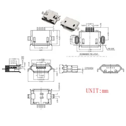 Universal Micro USB Charging Port Plug - Jack Dock Charger DIP SMD (10PCS Micro - 39)