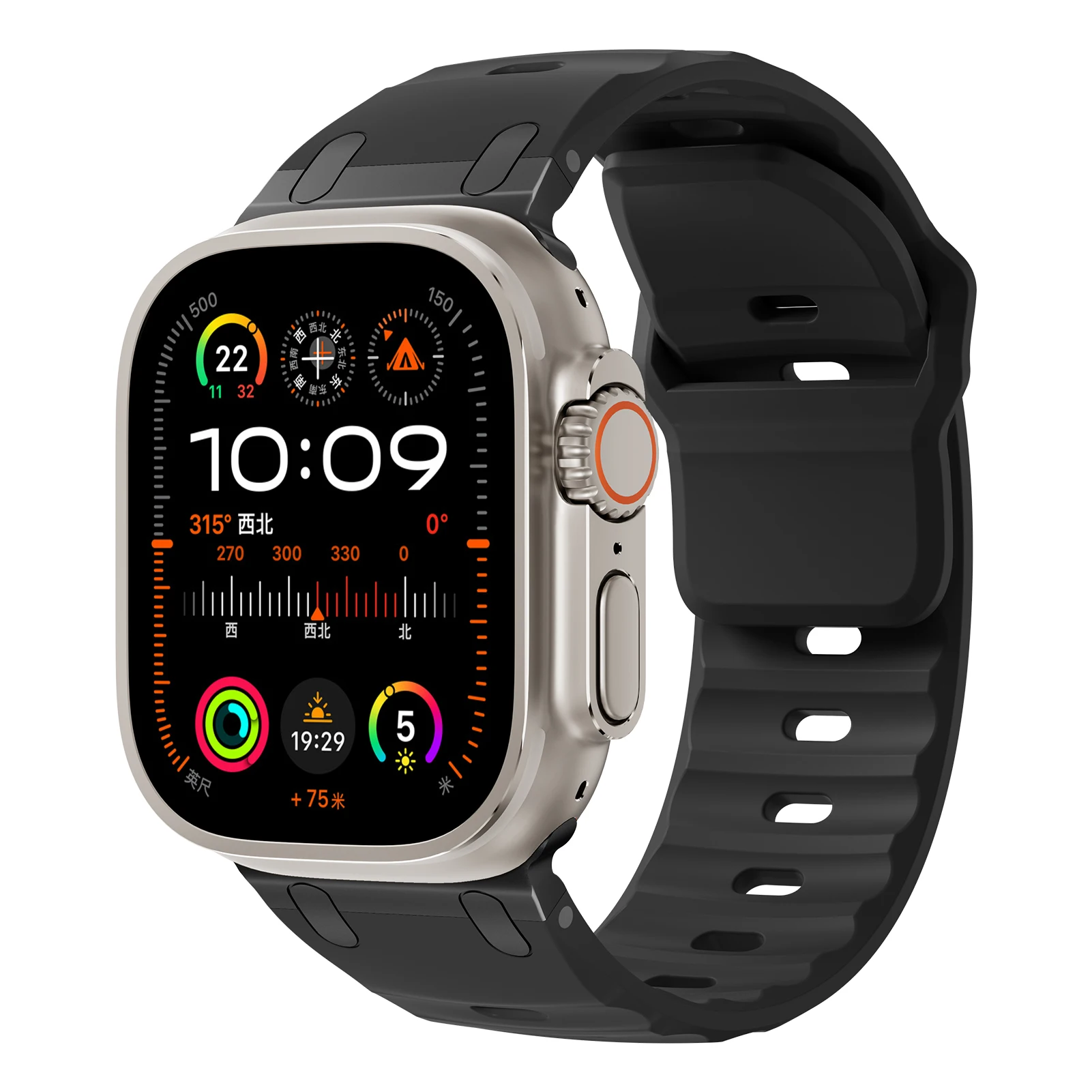 Sport Silicone Strap with Stainless Steel Clasp