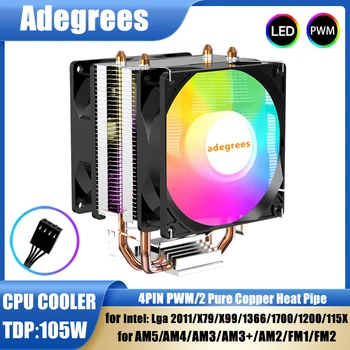 X99 RGB CPU air-cooled Cooler 3PIN/4PIN PC Processor Radiator For Intel LGA 1151 1155 1200 X99 1700 2011 AM5 AM3 AM4 Ventilador 1
