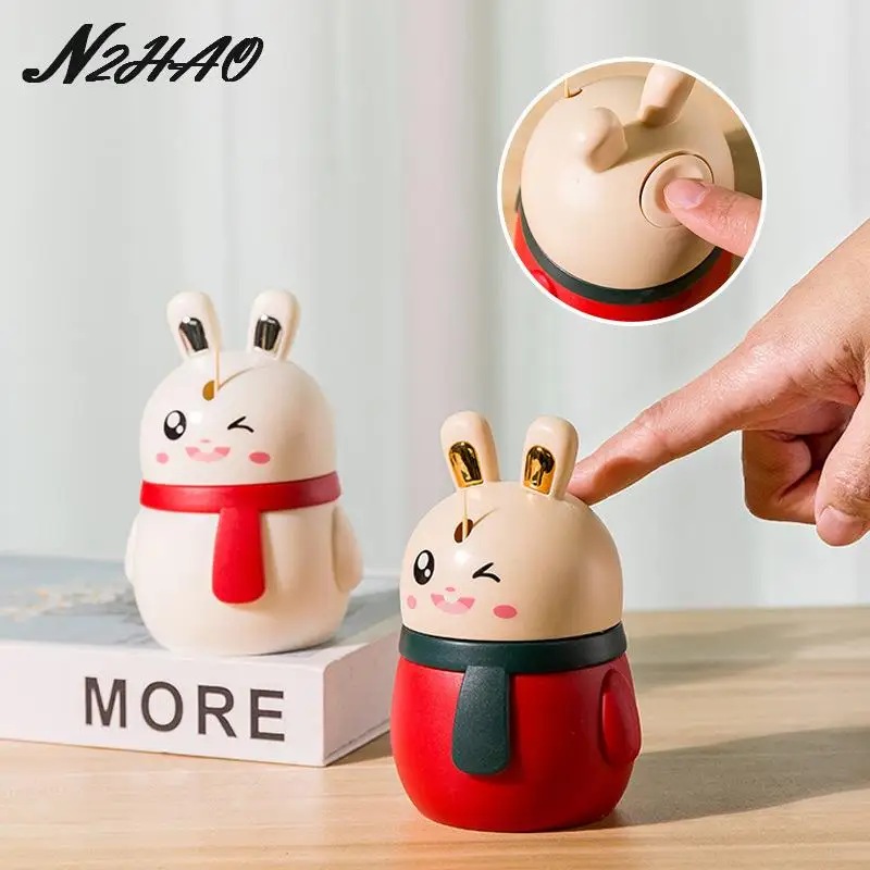 Creative Cute Rabbit Toothpick Box Toothpick Dispenser Push Press Type