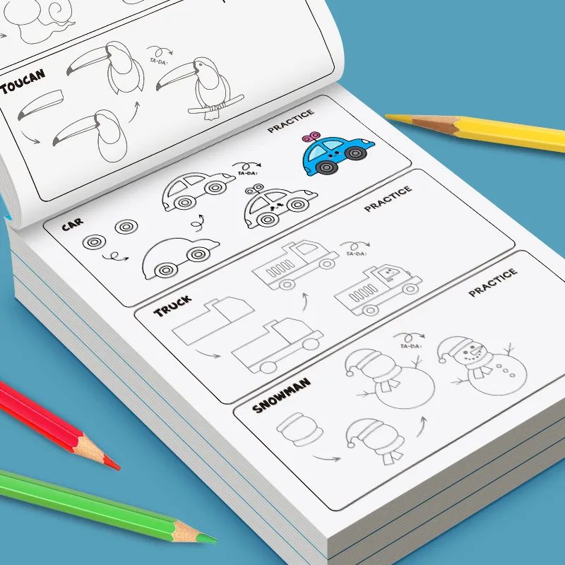 Libro su come disegnare tutto per bambini - Tutorial di disegno passo dopo passo con oltre 300 illustrazioni, impara a schizziare - immagine 3