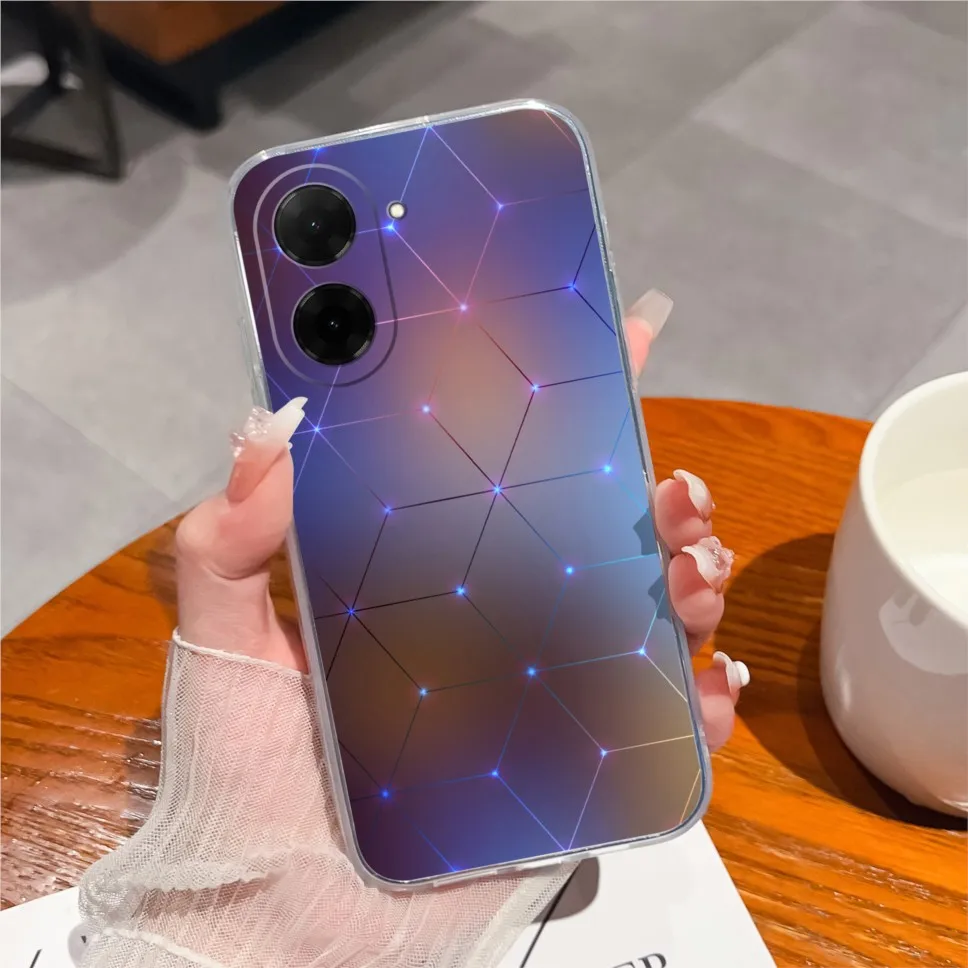 Cute Flower Transparent Silicone Phone Case - Soft Protective Back Cover