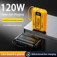 Mini 50000mAh PD20W Super Fast Charging Power Bank Large Capacity Comes with Detachable Two-wire Power Bank for IPhone Samsung 1