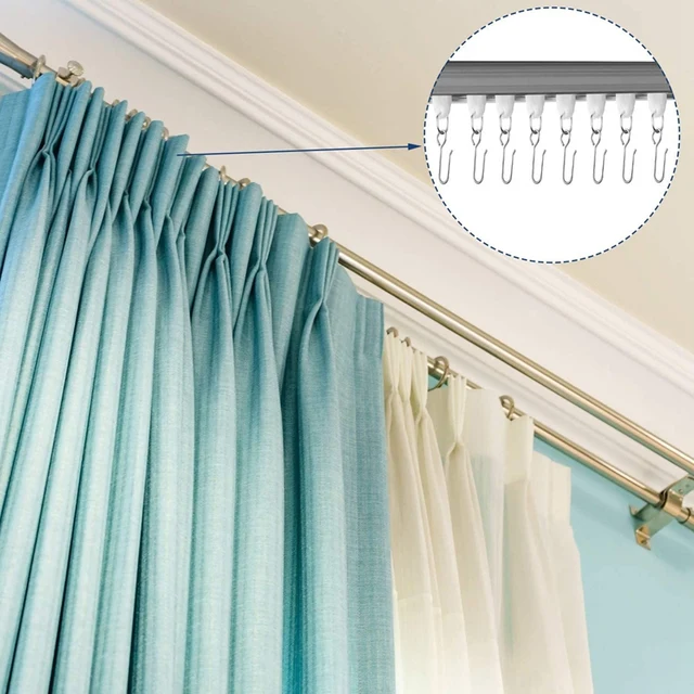 120 Pcs Metal Curtain Track Hooks S Shaped Small Curtain Hooks Steel Drape  Wire Hooks For Ceiling C