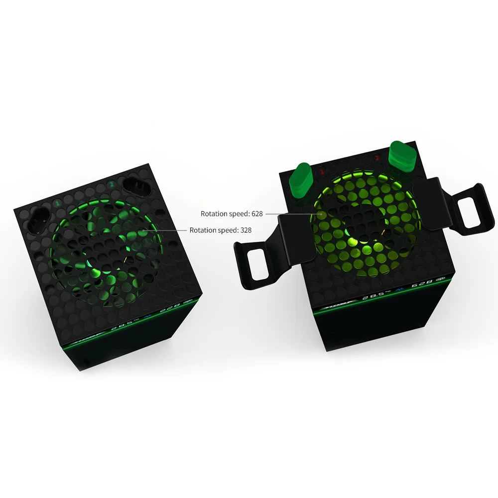 Cooling Fan For Xbox Series X Console with Colorful Light Strip Cooling Fan With 2 gamepad Pylons For XSX Accessori