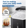 Nugget Ice Maker, 10,000pcs/33lbs/Day, Portable Handheld Nugget Ice Maker Machine with Handle, Ice Makers Countertop 2