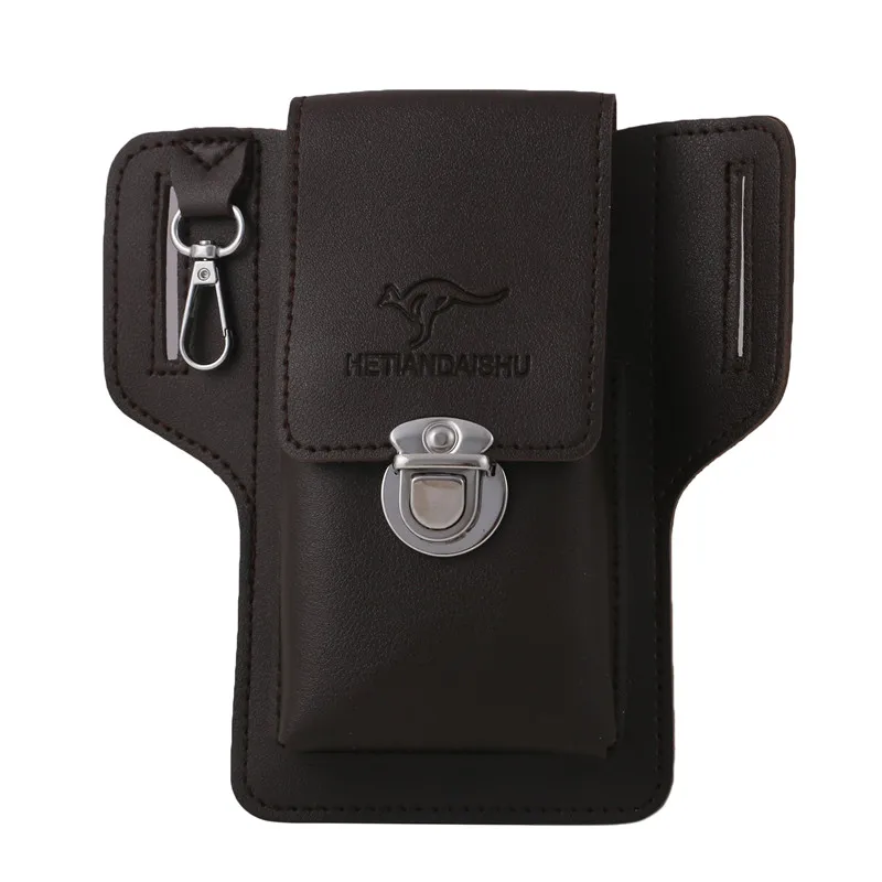 Mode Leder Männlichen Taille Pack Telefon Beutel Taschen Taille Tasche männer Gürtel Tasche Multifunktionale Wasserdichte Taille Tasche Umhängetaschen – Detail 21