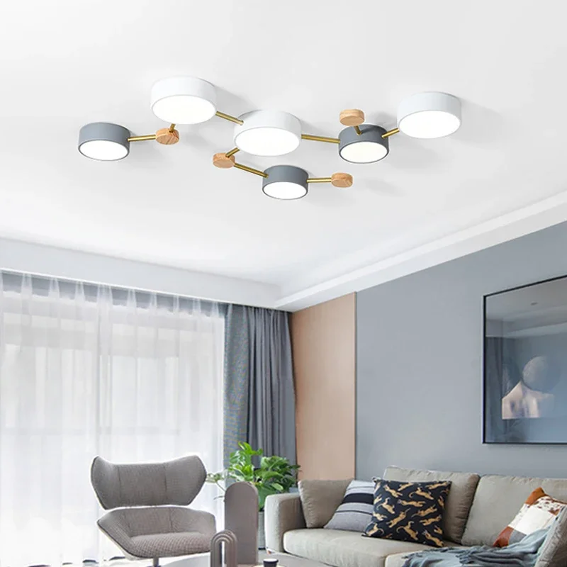 

Nordic Wood Ceiling Light Macaroon Round Ceiling Lighting Bedroom Living Room Study Home Fixtures Kinderzimmer Lustre Decor
