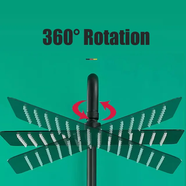 ฝักบัวแรงดันสูง สแตนเลส สีดำ เงิน ทอง ขนาด 8 นิ้ว 10 นิ้ว 12 นิ้ว  แบบน้ำตก  ไหลแรง  เพิ่มแรงดันน้ำ  สำหรับห้องน้ำ 5