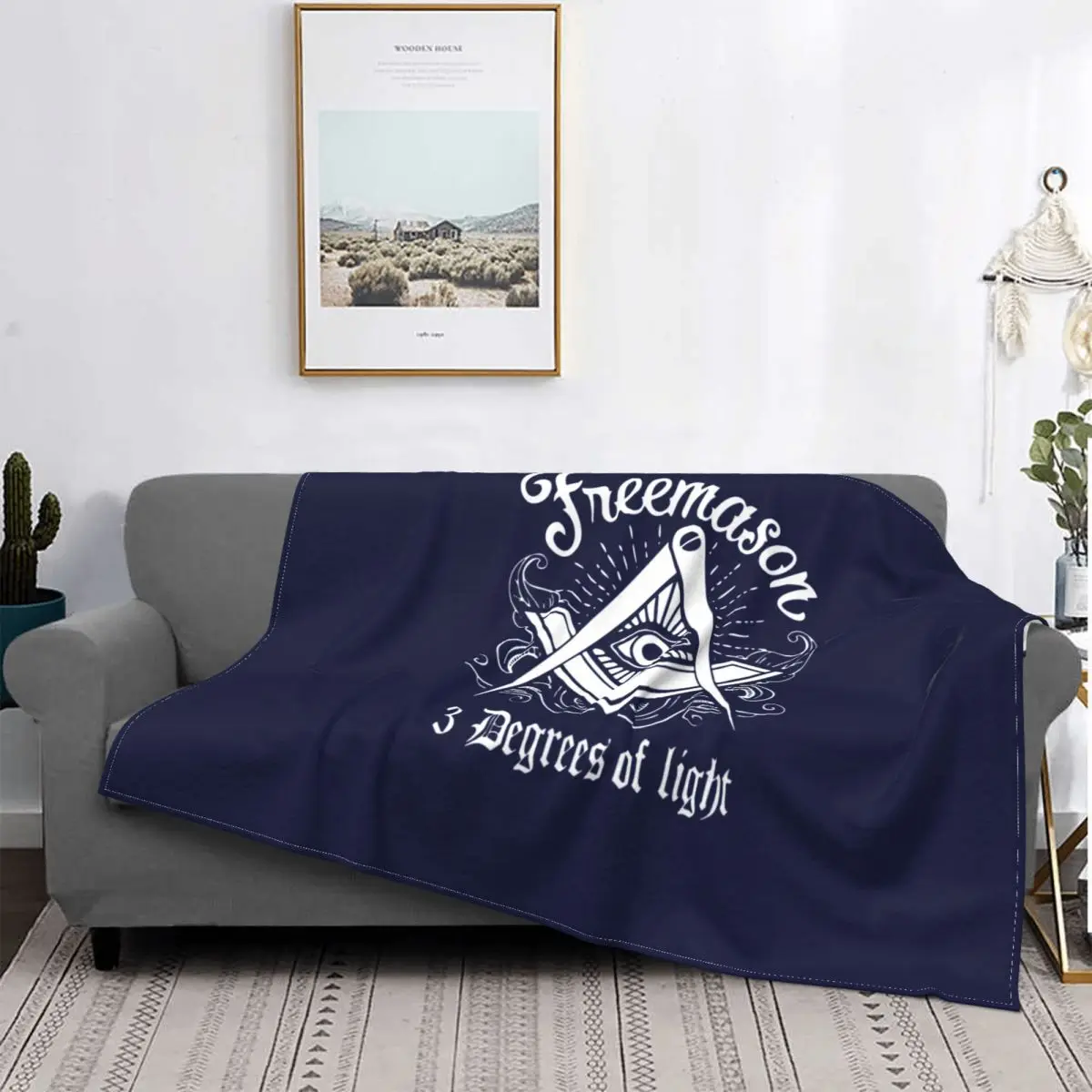 

Freemason Logo Masonic Lodge 2B1Ask1 Mason Symbol Blankets Fleece Ultra-Soft Throw Blankets for Bedroom Sofa Bedroom Quilt
