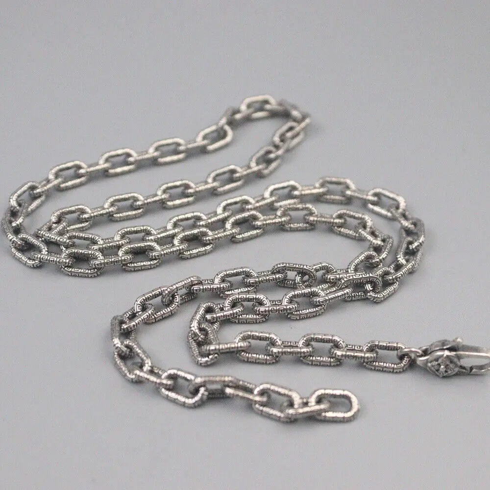 

Men's Necklace Real 925 Sterling Silver 5mm Cable Link Chain Necklace 22"