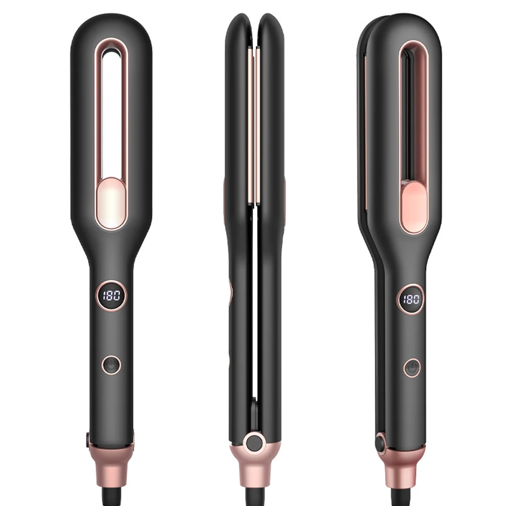 

Hair Straightener Curler 220°C Ceramic Coating Plate LCD Professional Straightening Iron Hair Styling Tool Dual Voltage