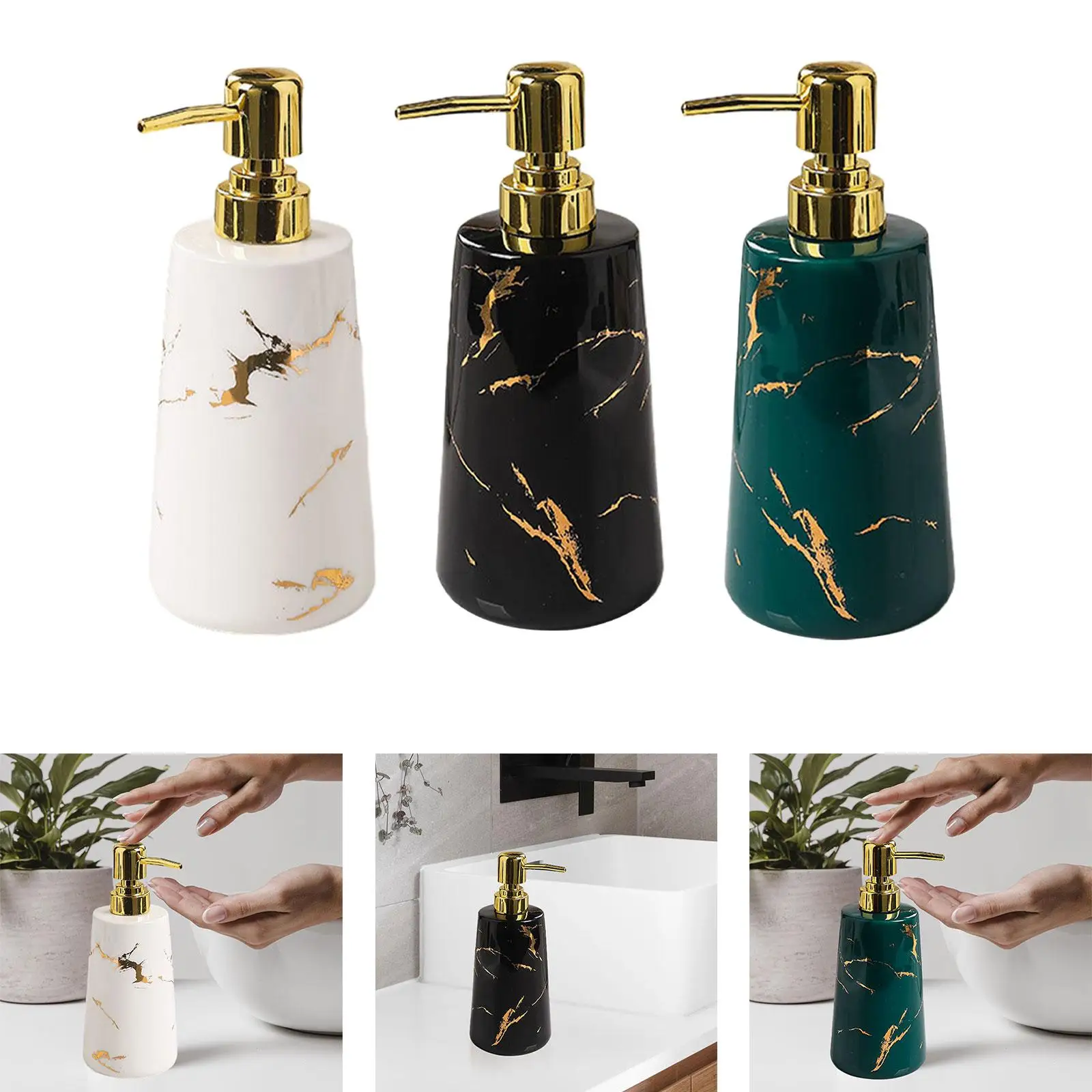 Soap Dispenser Sturdy Manual Pump Lotion Bottle Practical 17oz Empty Ceramic for Hotel Countertop Laundry Kitchen Bathroom Soap Dispenser Sturdy Manual Pump Lotion Bottle Practical 17oz Empty Ceramic for Hotel Countertop Laundry Kitchen Bathroom