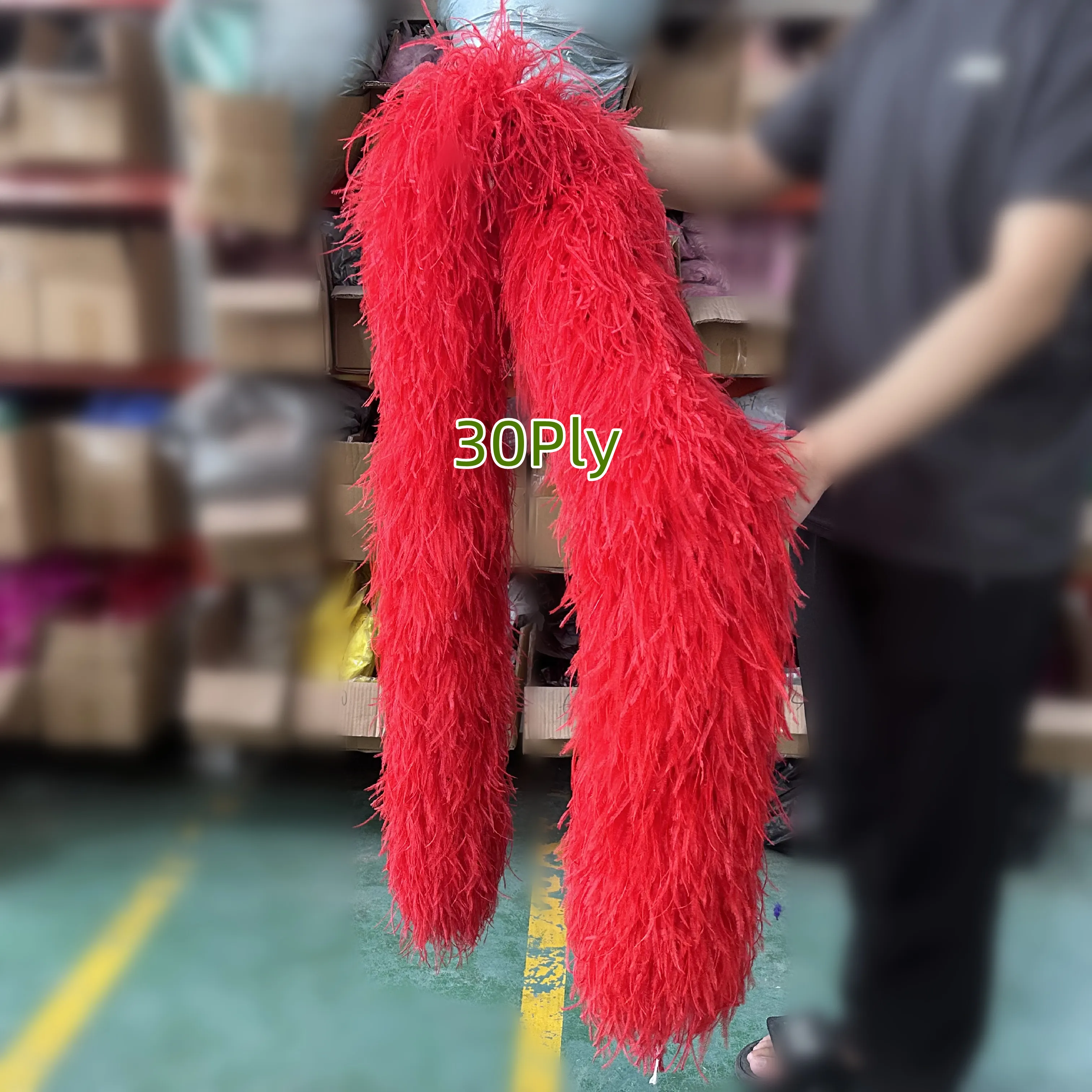 3Meter Fluffy Ostrich Feather Boa Shawl Natural Ostrich Plume