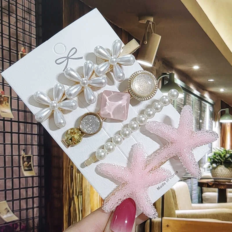 Kristall Perle Clip Für Frauen Koreanische Neue Haarnadeln Mädchen Geometrische Barrettes Mode Hairgrip Headwear Haar Zubehör – Detail 8