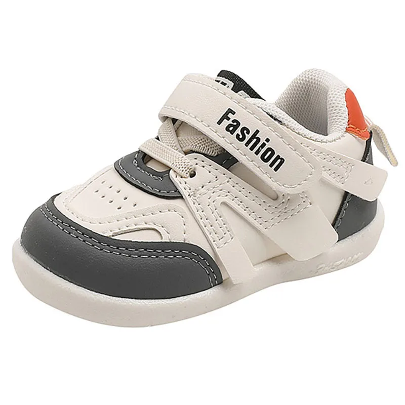 

Ergonomics Toddler Shoes For Baby PU Leather Soft-soled Boy's Girl's Sneakers Anti-slippery Sport Sneaker Breathable Tennis Shoe