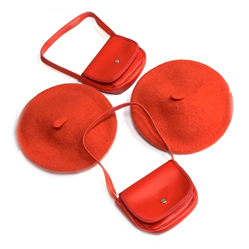 American Girl Doll Molly's Purse & Beret Cap Beforever Meet Outfit