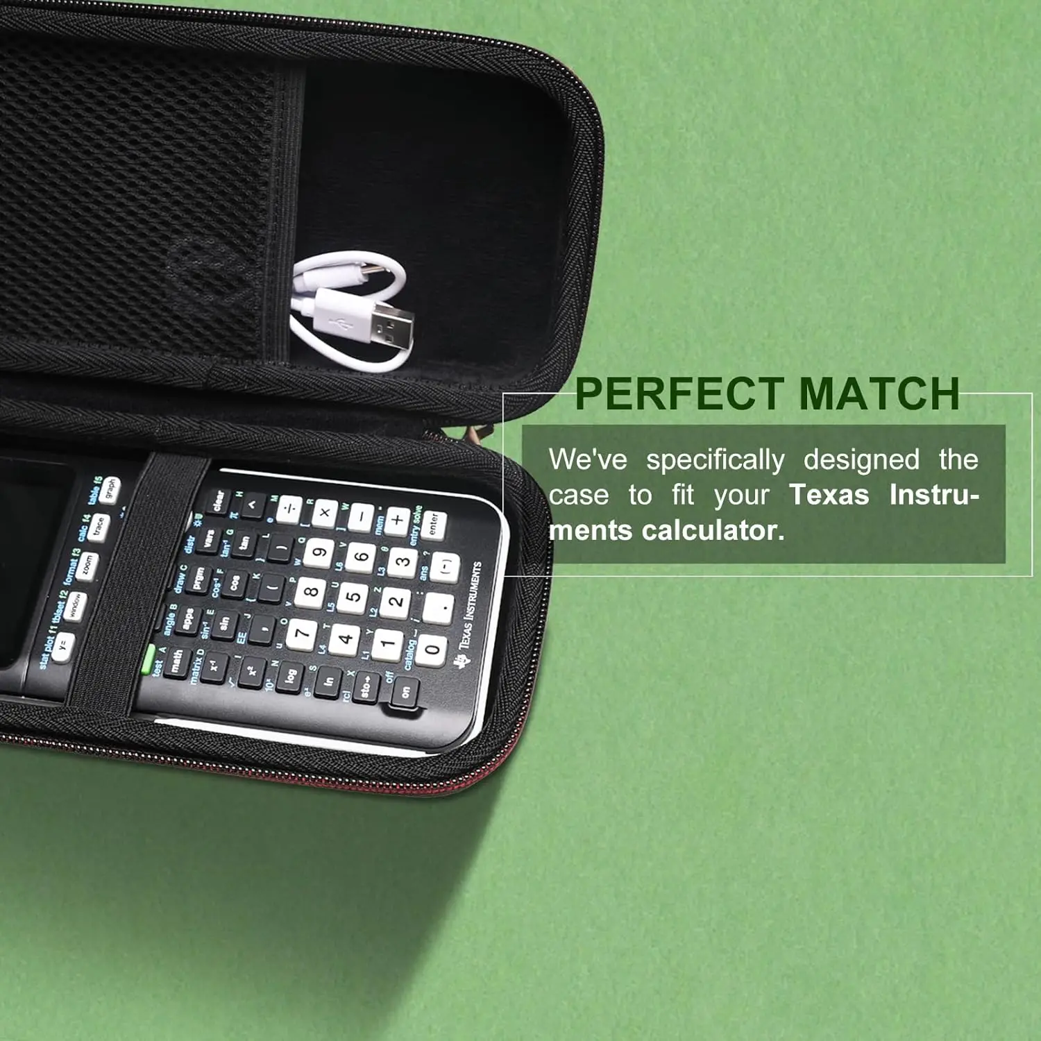 텍사스 인스트루먼트 TI-84 Plus CE/TI-84 Evo/TI 84 Plus/TI-Nspire CX II CAS/TI-Nspire CX II 그래프 계산기용 케이스, 메쉬