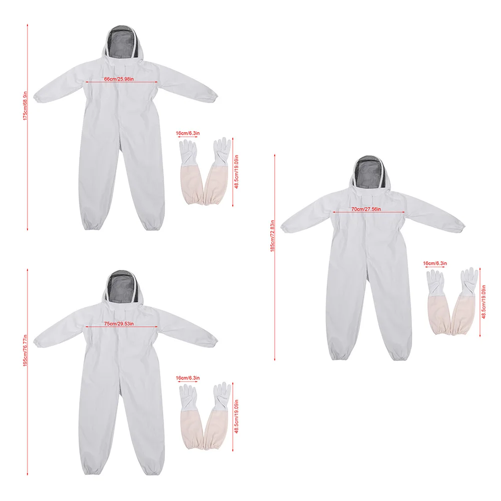 Professional Beekeeping Protective Suit Gloves Beekeeper Protect Equipment Jumpsuit