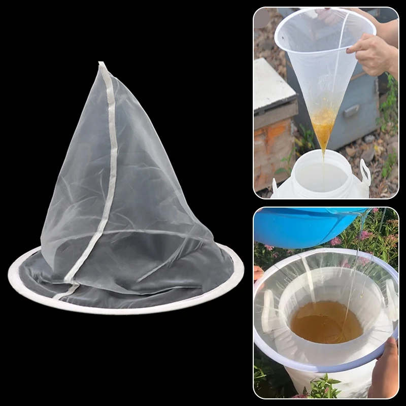 Bee Honey Filter Precision Screener Strainer Funnel-shaped Nylon Impurities Filtration Net Beekeeping Special Tools 1PCS beekeeping tools