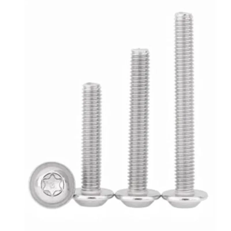 A2-70 Stainless Steel Torx Six Lobe Screw With Washer Collar Bolts M2.5-M8 5-50pcs